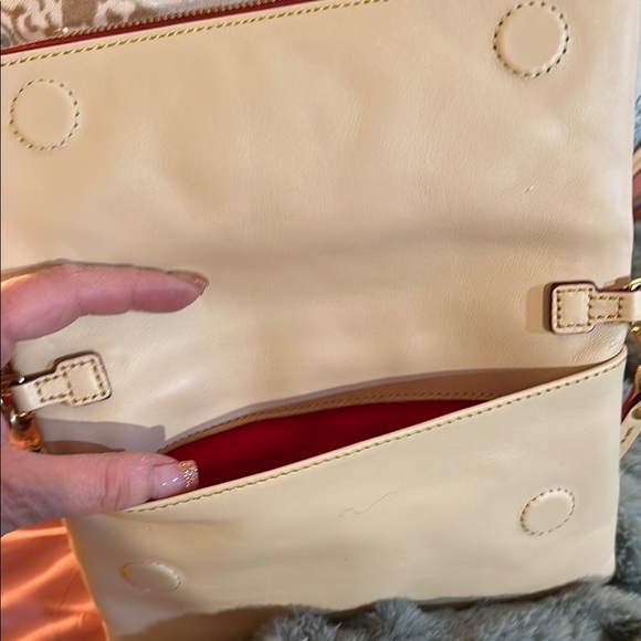 Dooney & Bourke Cream Crossbody Bag with Flap Closure - Picture 6 of 8